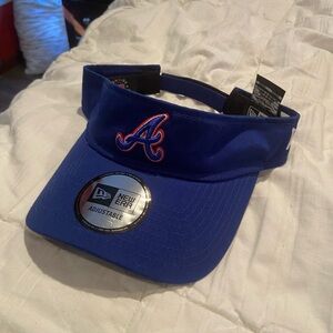 New Era Blue Kids Visor with Red Embroidery